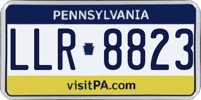 PA license plate LLR8823