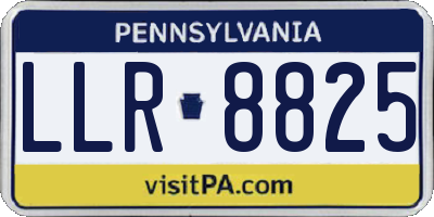 PA license plate LLR8825
