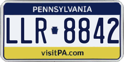 PA license plate LLR8842