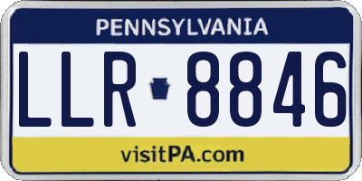 PA license plate LLR8846