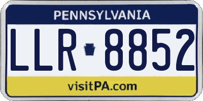 PA license plate LLR8852