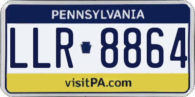 PA license plate LLR8864