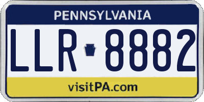 PA license plate LLR8882
