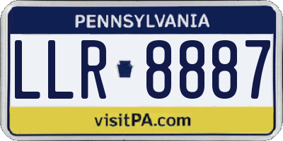PA license plate LLR8887