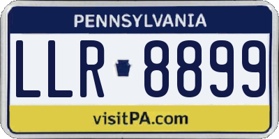 PA license plate LLR8899