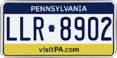 PA license plate LLR8902