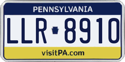 PA license plate LLR8910