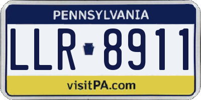 PA license plate LLR8911