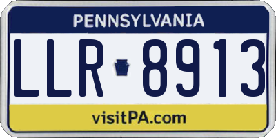 PA license plate LLR8913