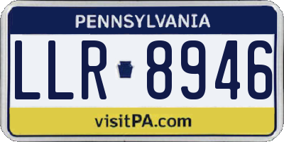PA license plate LLR8946