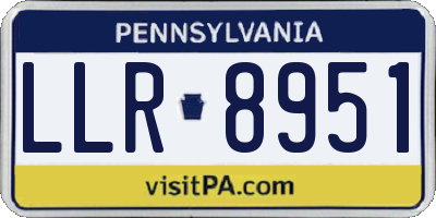 PA license plate LLR8951