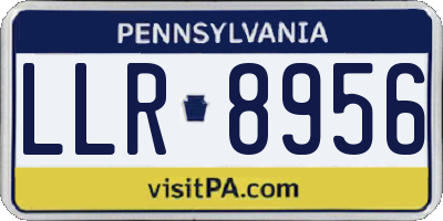 PA license plate LLR8956