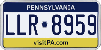 PA license plate LLR8959