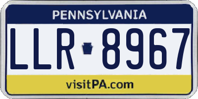PA license plate LLR8967