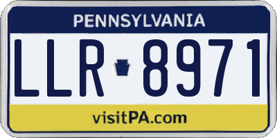 PA license plate LLR8971