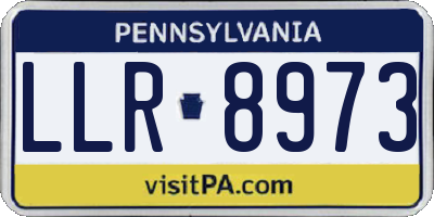 PA license plate LLR8973