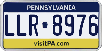PA license plate LLR8976