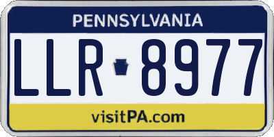 PA license plate LLR8977