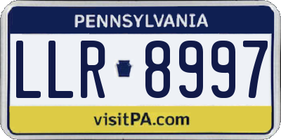 PA license plate LLR8997