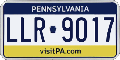 PA license plate LLR9017