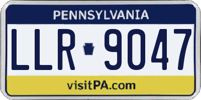 PA license plate LLR9047