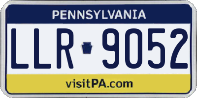 PA license plate LLR9052