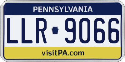PA license plate LLR9066