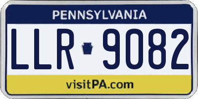 PA license plate LLR9082