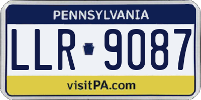 PA license plate LLR9087