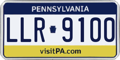 PA license plate LLR9100