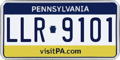 PA license plate LLR9101