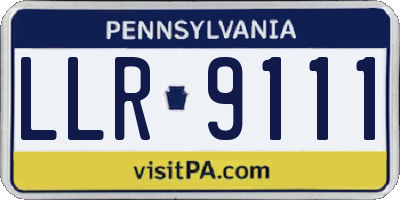 PA license plate LLR9111