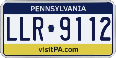 PA license plate LLR9112