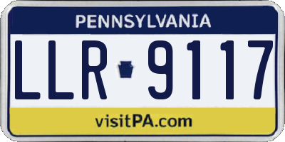PA license plate LLR9117
