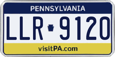 PA license plate LLR9120
