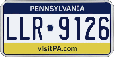 PA license plate LLR9126