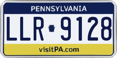 PA license plate LLR9128