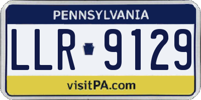 PA license plate LLR9129