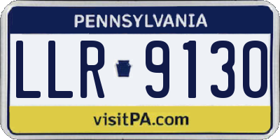 PA license plate LLR9130