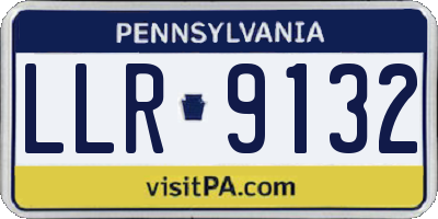 PA license plate LLR9132