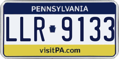 PA license plate LLR9133
