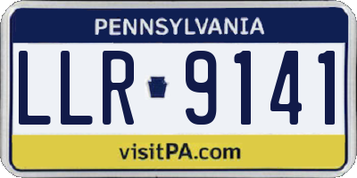 PA license plate LLR9141
