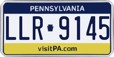 PA license plate LLR9145