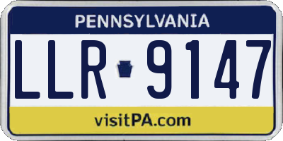 PA license plate LLR9147