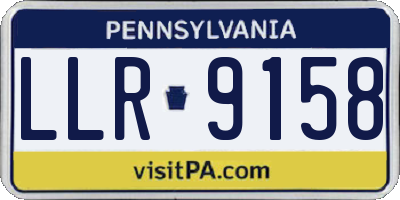 PA license plate LLR9158
