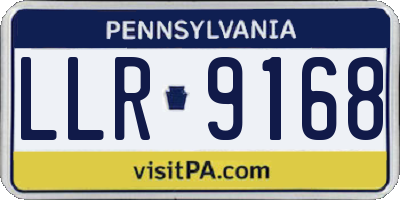 PA license plate LLR9168