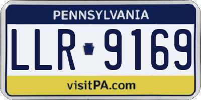 PA license plate LLR9169