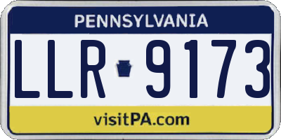 PA license plate LLR9173