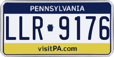 PA license plate LLR9176