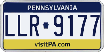 PA license plate LLR9177
